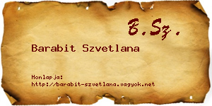 Barabit Szvetlana névjegykártya